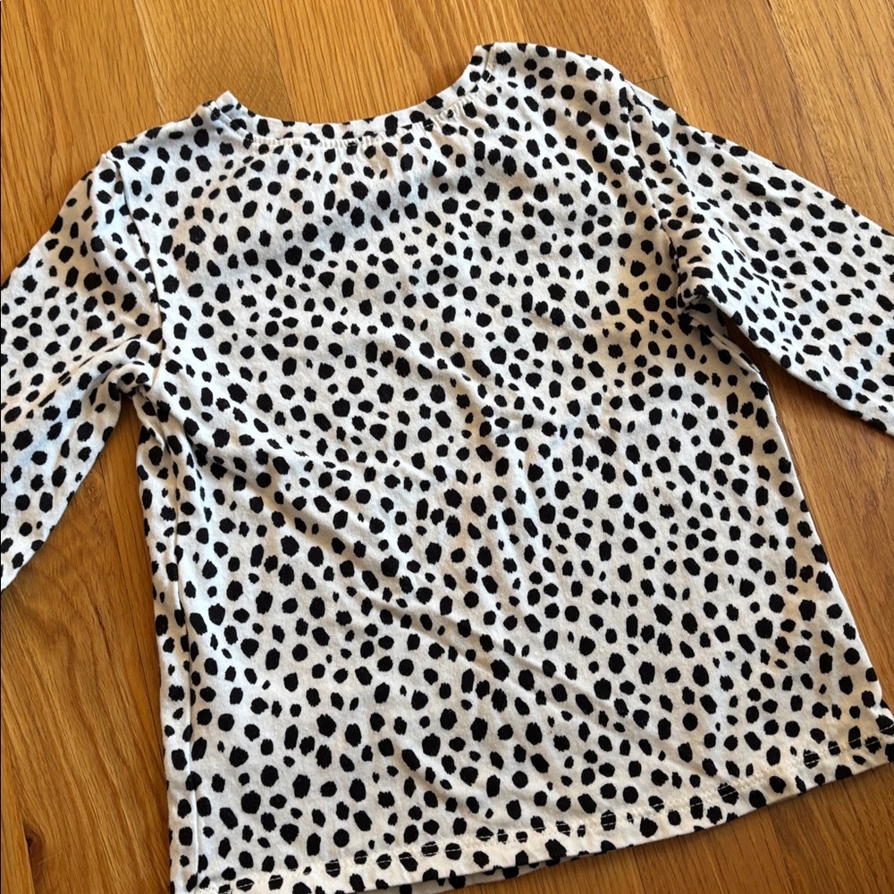 2T Old Navy Girls Dalmatian Print Long Sleeve Tee - Picture 3 of 5